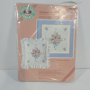 Vintage Dimensions From The Heart Victorian Bouquet Crewel Embroidery Kit 51036